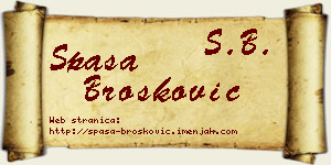 Spasa Brošković vizit kartica